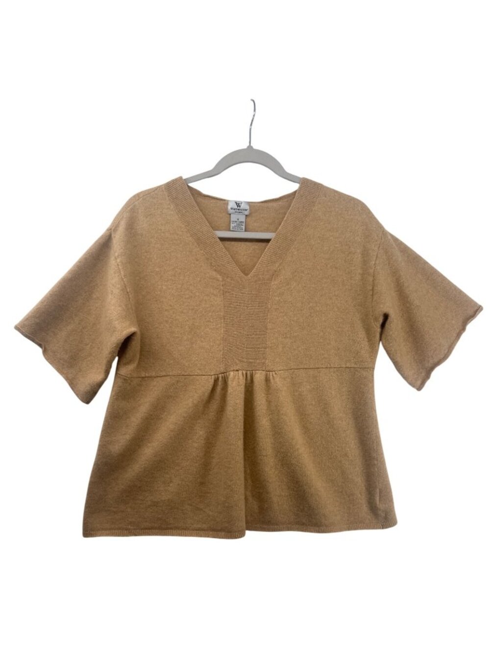 Worthington Womens Sweater Sz L/XL Tan Cashmere Minimalist Old$$ SoftAF Neutral